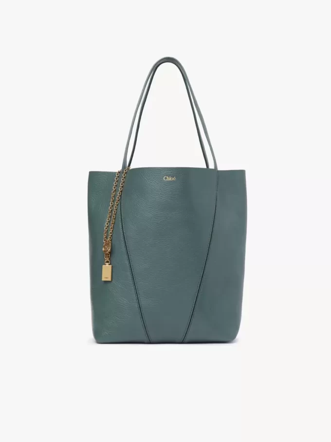 Bolso tote Chloé Spin de piel granulada Bolso tote Chloé Spin de piel granulada