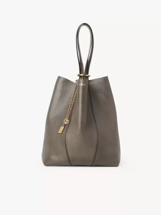 Bolso tote Chloé Spin de piel granulada