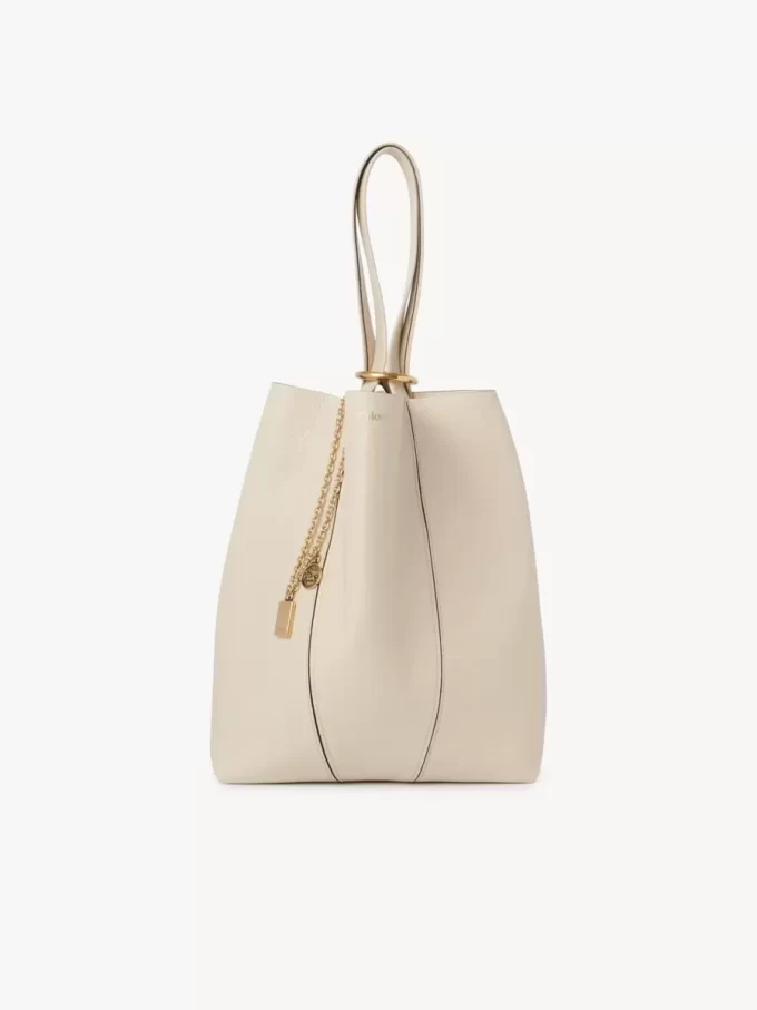Bolso tote Chloé Spin de piel granulada