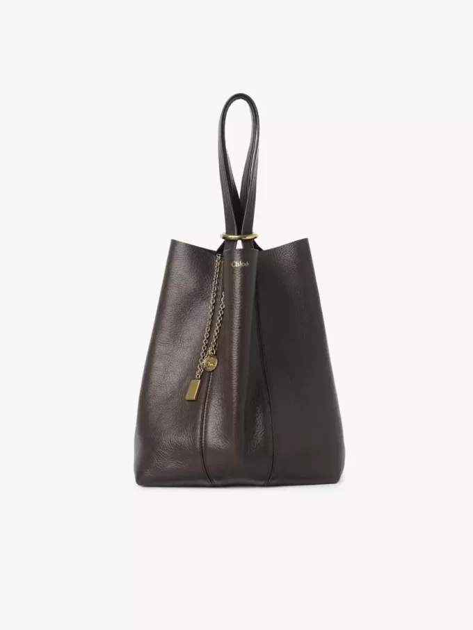 Bolso tote Chloé Spin de piel granulada Bolso tote Chloé Spin de piel granulada