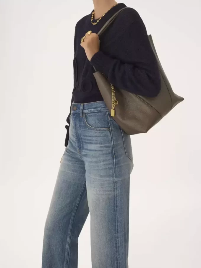 Bolso tote Chloé Spin de piel granulada