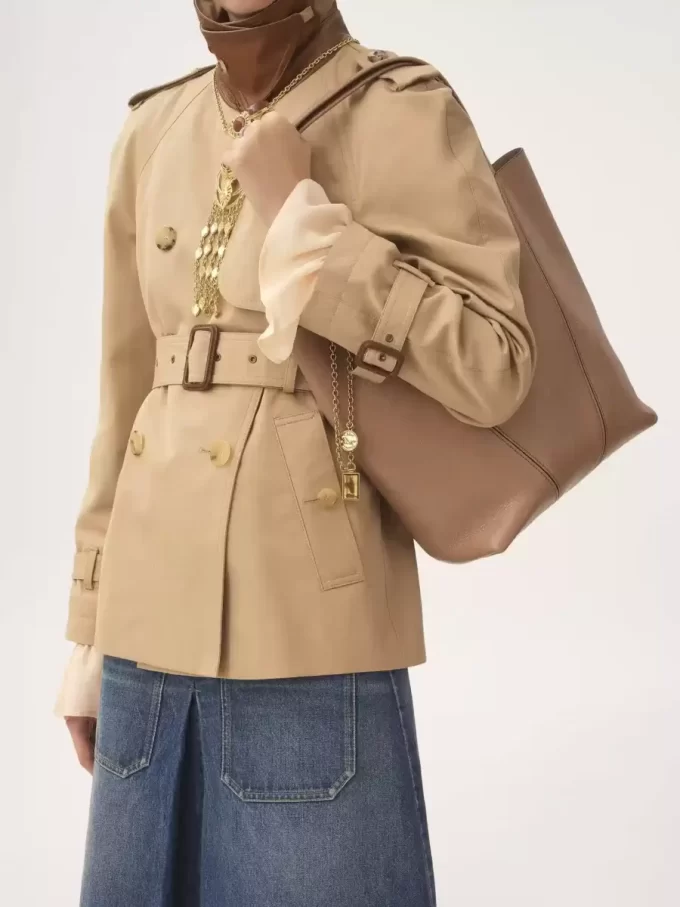 Bolso tote Chloé Spin de piel granulada