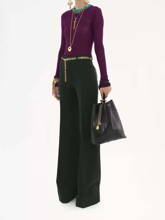 Bolso tote Chloé Spin de piel granulada