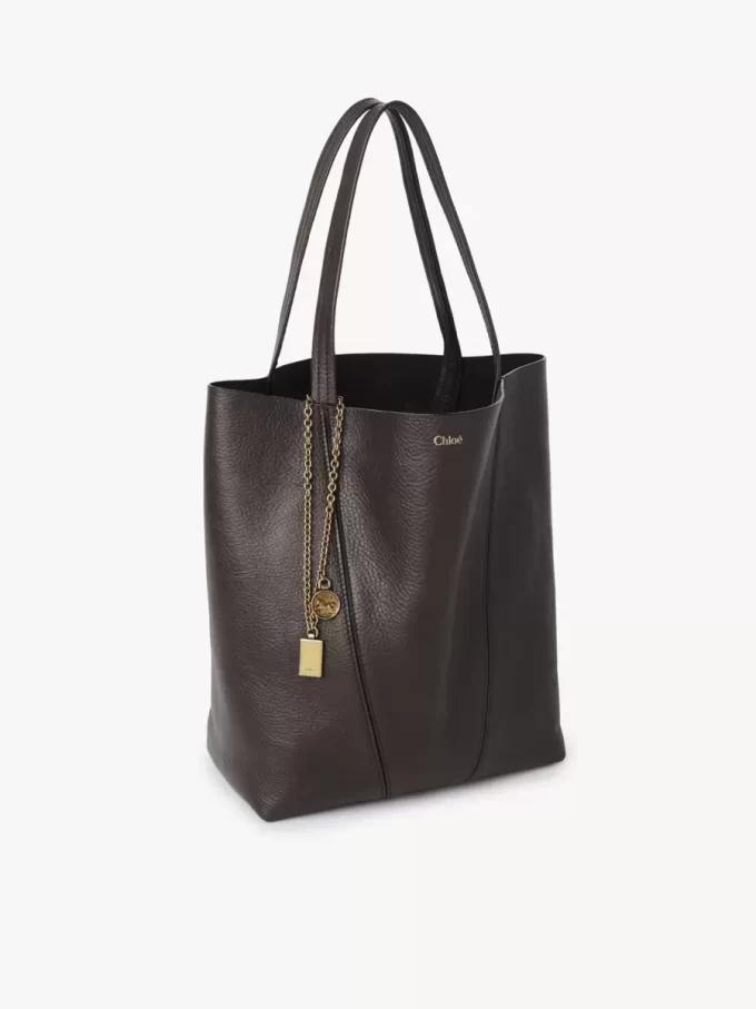 Bolso tote Chloé Spin de piel granulada Bolso tote Chloé Spin de piel granulada