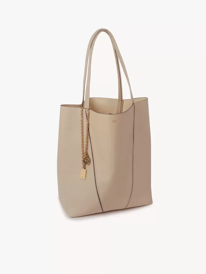 Bolso tote Chloé Spin de piel granulada