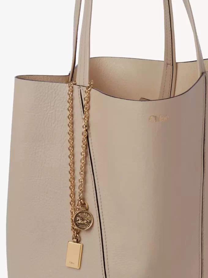Bolso tote Chloé Spin de piel granulada