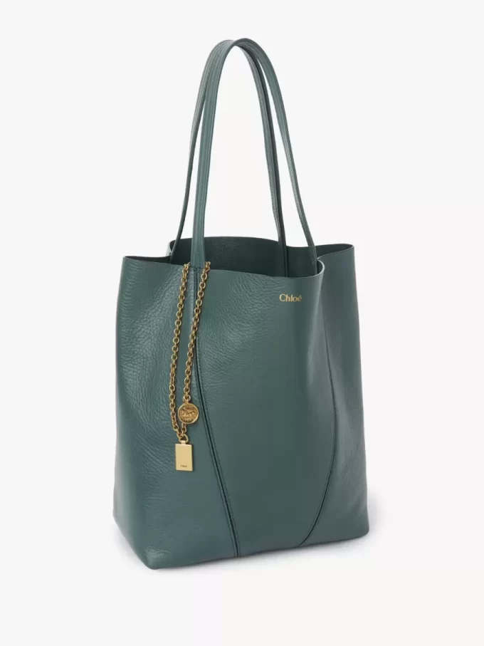 Bolso tote Chloé Spin de piel granulada Bolso tote Chloé Spin de piel granulada