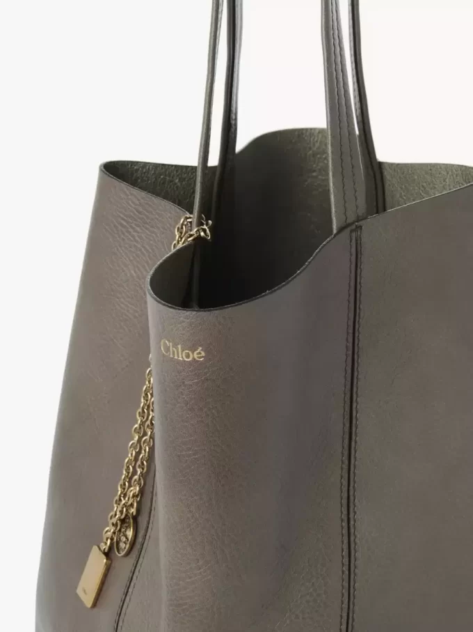 Bolso tote Chloé Spin de piel granulada