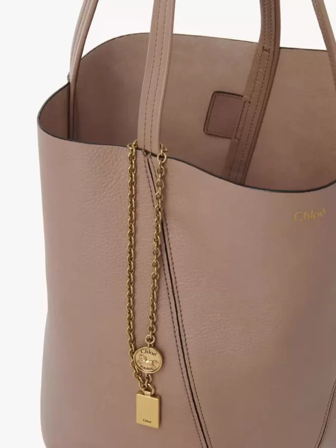 Bolso tote Chloé Spin de piel granulada