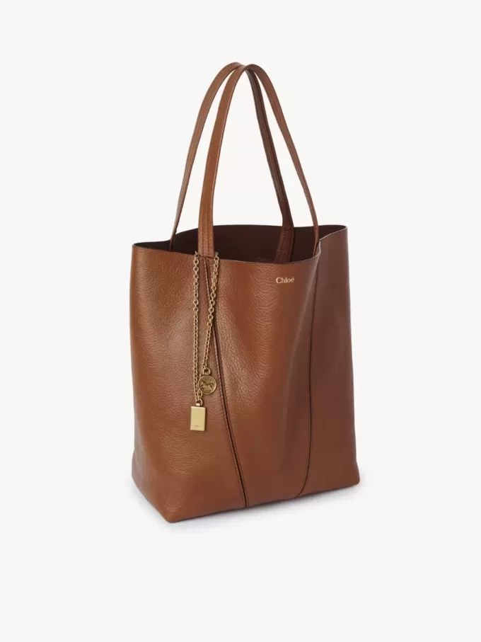 Bolso tote Chloé Spin de piel granulada
