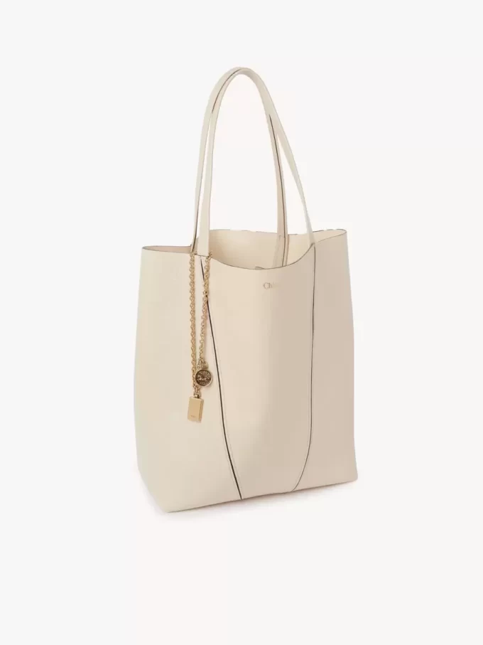 Bolso tote Chloé Spin de piel granulada