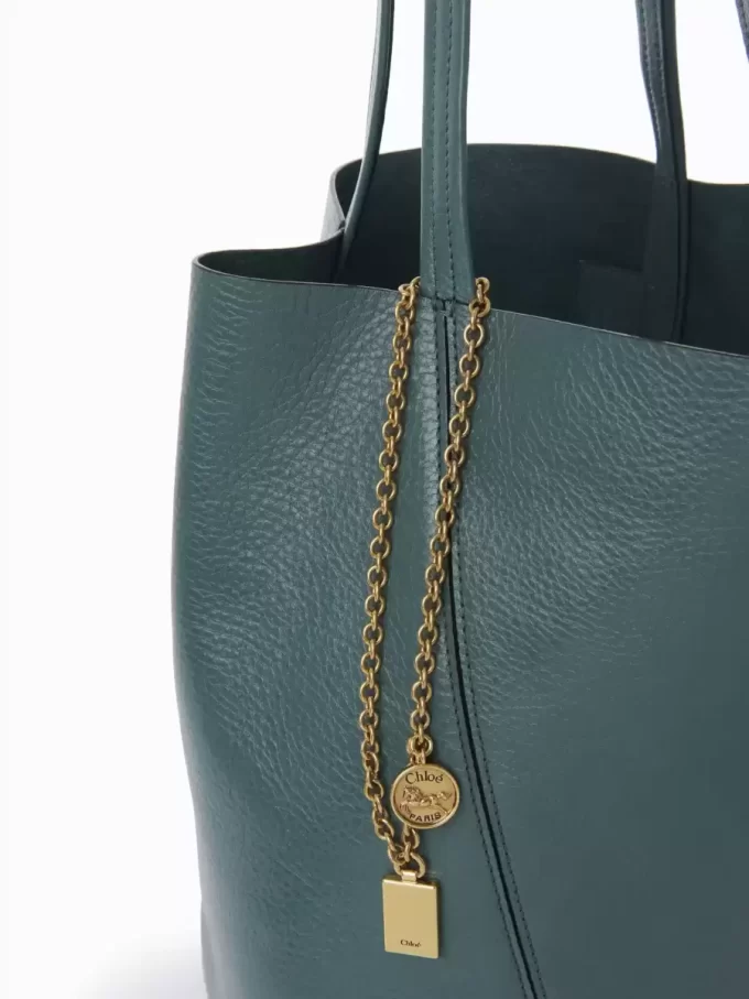 Bolso tote Chloé Spin de piel granulada Bolso tote Chloé Spin de piel granulada