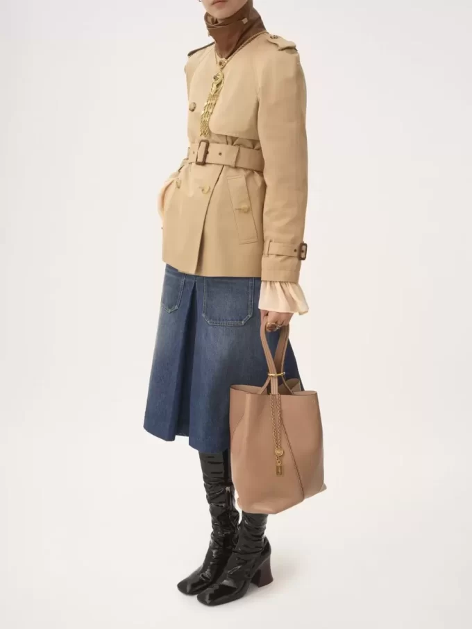 Bolso tote Chloé Spin de piel granulada