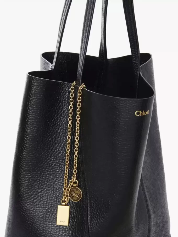 Bolso tote Chloé Spin de piel granulada