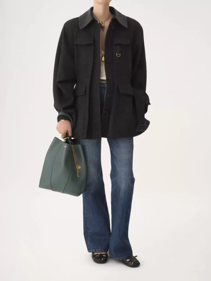 Bolso tote Chloé Spin de piel granulada Bolso tote Chloé Spin de piel granulada