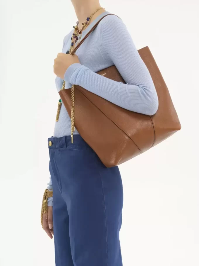 Bolso tote Chloé Spin de piel granulada