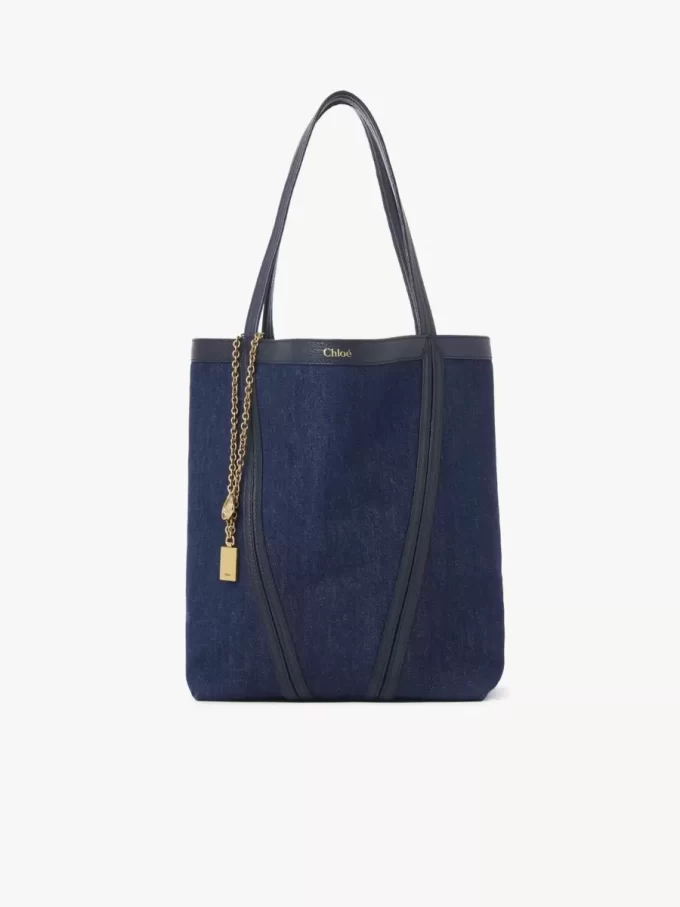 Bolso tote Chloé Spin en denim