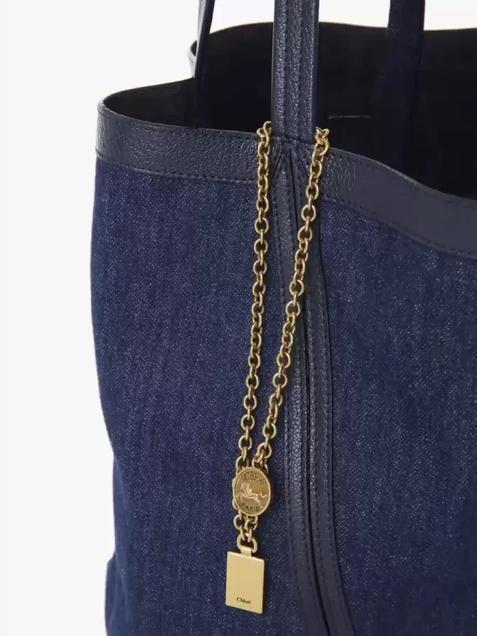 Bolso tote Chloé Spin en denim