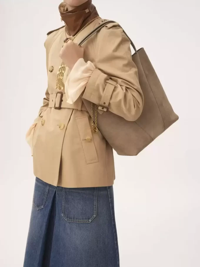 Bolso tote Chloé Spin en piel de ante Bolso tote Chloé Spin en piel de ante