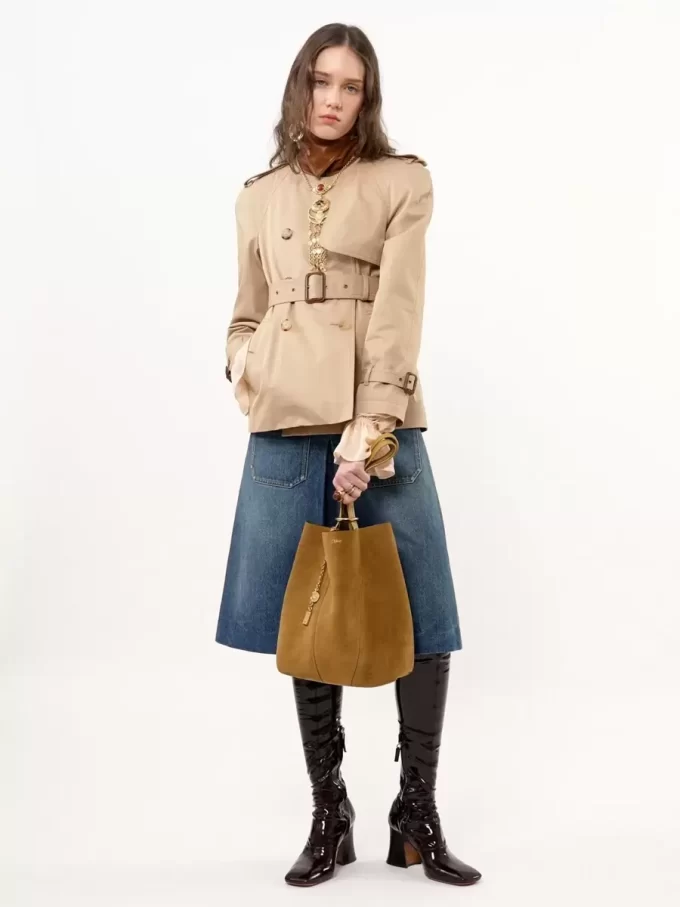 Bolso tote Chloé Spin en piel de ante Bolso tote Chloé Spin en piel de ante