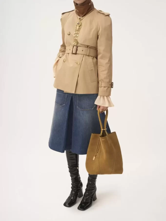 Bolso tote Chloé Spin en piel de ante Bolso tote Chloé Spin en piel de ante