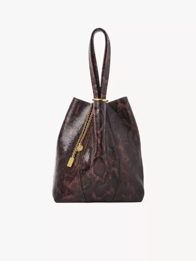 Bolso tote Chloé Spin en piel efecto pitón Bolso tote Chloé Spin en piel efecto pitón
