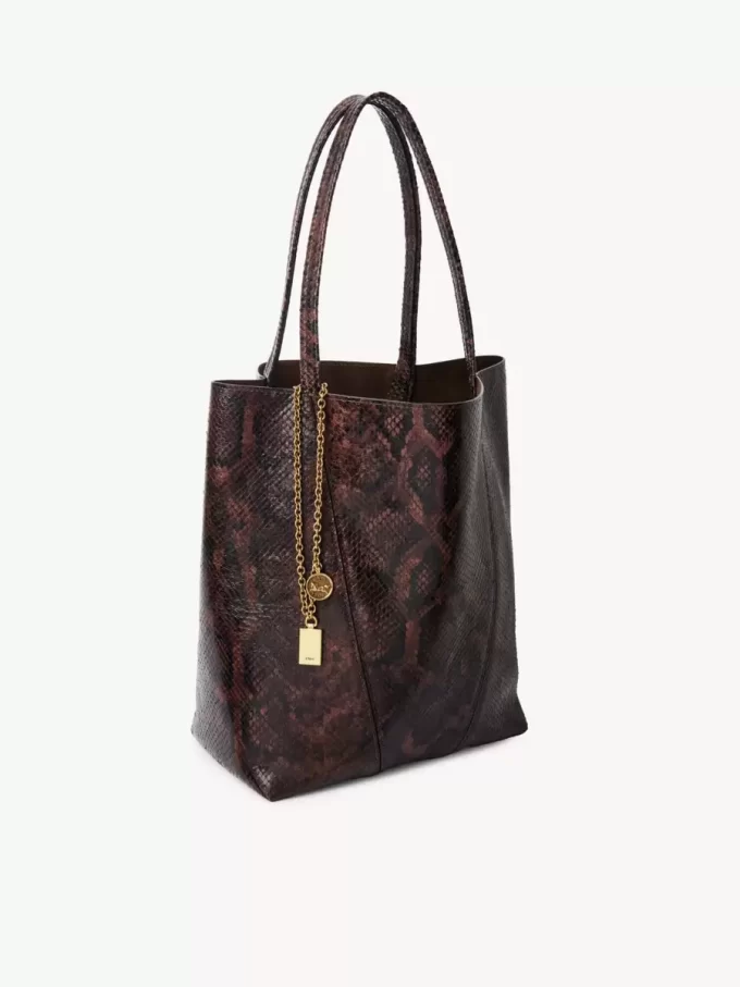 Bolso tote Chloé Spin en piel efecto pitón Bolso tote Chloé Spin en piel efecto pitón