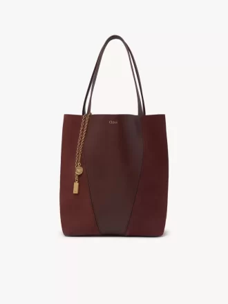 Bolso tote Chloé Spin en piel granulada y ante
