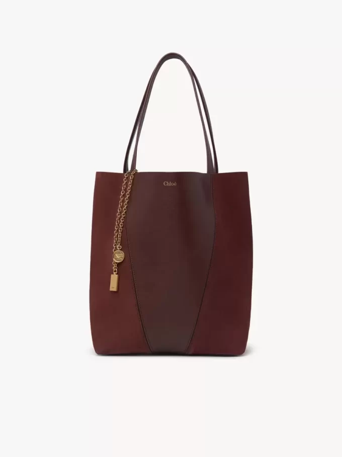 Bolso tote Chloé Spin en piel granulada y ante Bolso tote Chloé Spin en piel granulada y ante