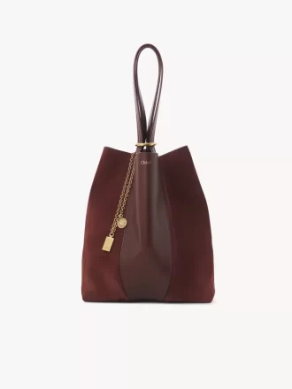 Bolso tote Chloé Spin en piel granulada y ante