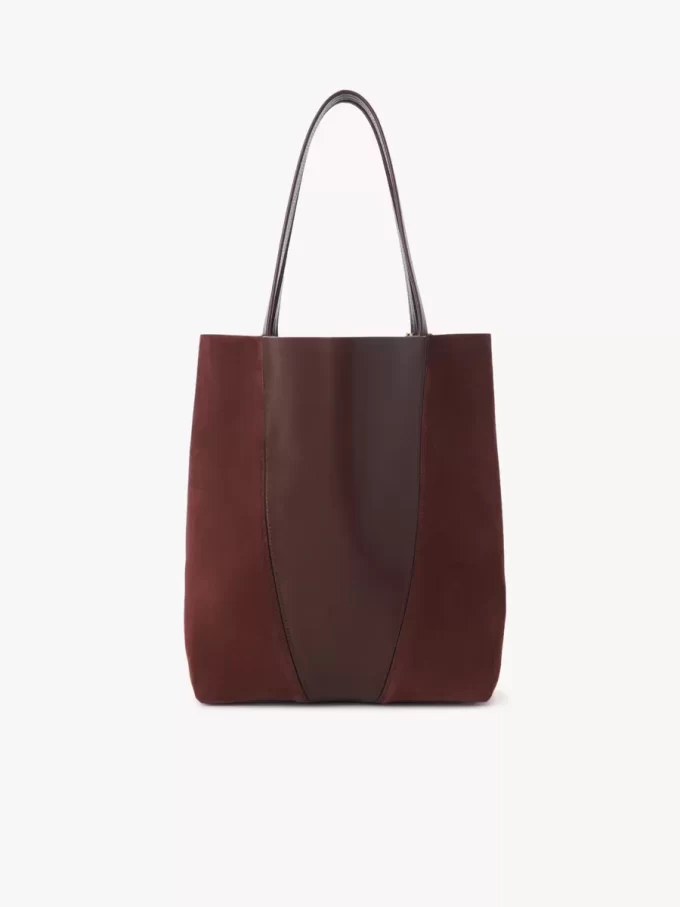 Bolso tote Chloé Spin en piel granulada y ante Bolso tote Chloé Spin en piel granulada y ante