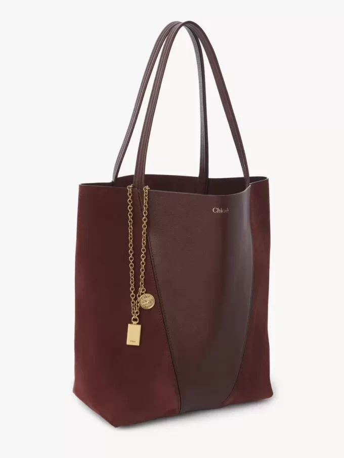 Bolso tote Chloé Spin en piel granulada y ante Bolso tote Chloé Spin en piel granulada y ante