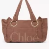 Bolso tote grande Chloé Plage de algodón Bolso tote grande Chloé Plage de algodón