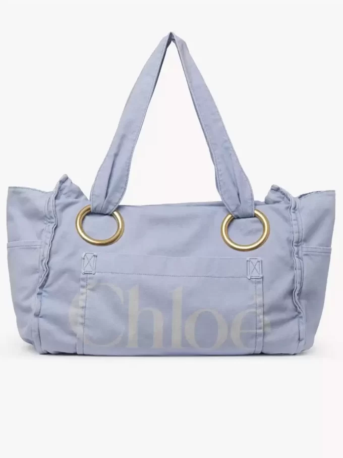 Bolso tote grande Chloé Plage de algodón Bolso tote grande Chloé Plage de algodón