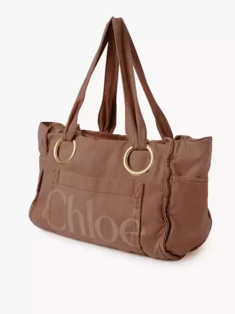 Bolso tote grande Chloé Plage de algodón