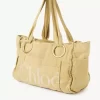 Bolso tote grande Chloé Plage de algodón Bolso tote grande Chloé Plage de algodón