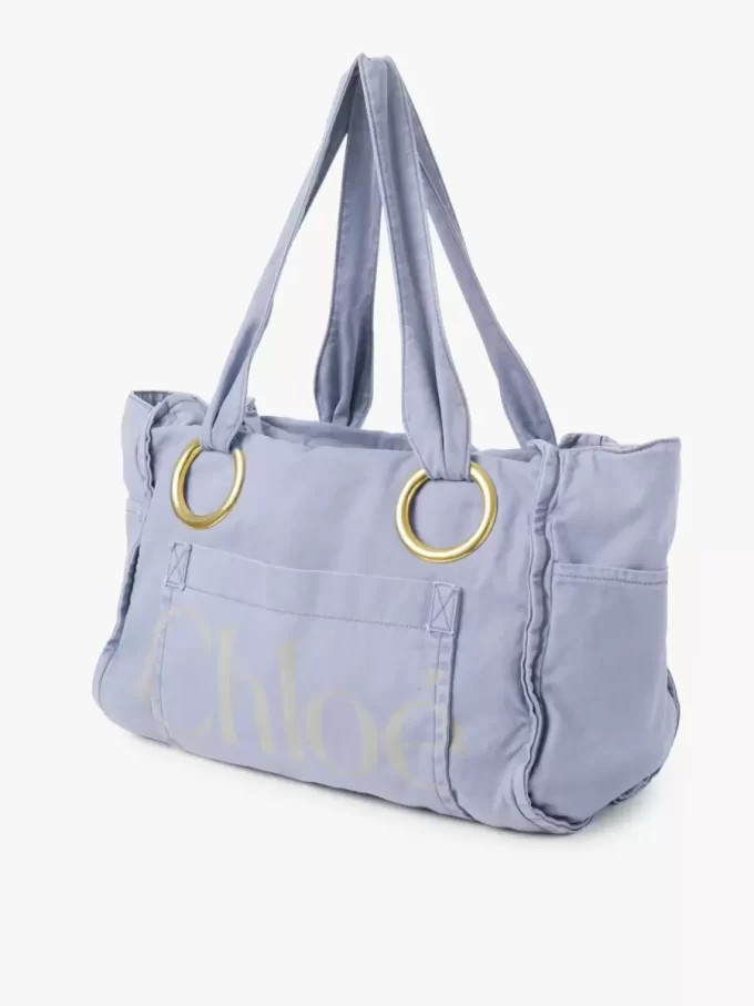 Bolso tote grande Chloé Plage de algodón Bolso tote grande Chloé Plage de algodón