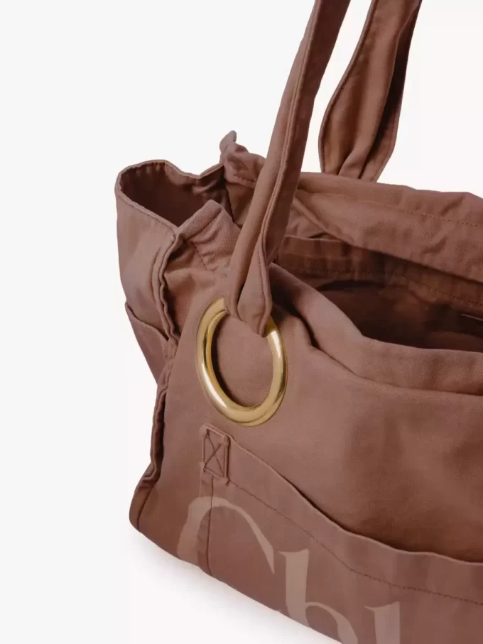 Bolso tote grande Chloé Plage de algodón Bolso tote grande Chloé Plage de algodón