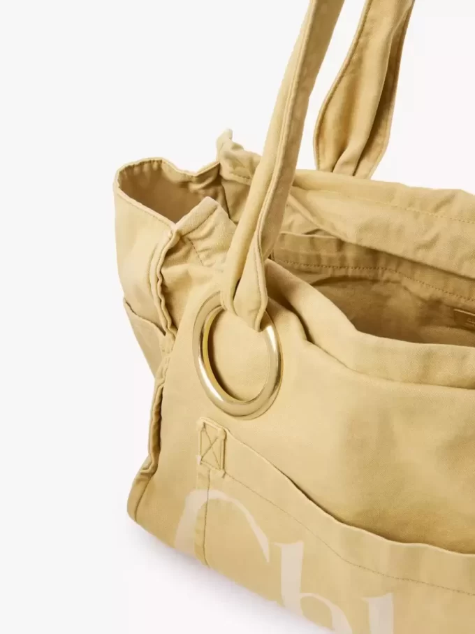 Bolso tote grande Chloé Plage de algodón Bolso tote grande Chloé Plage de algodón
