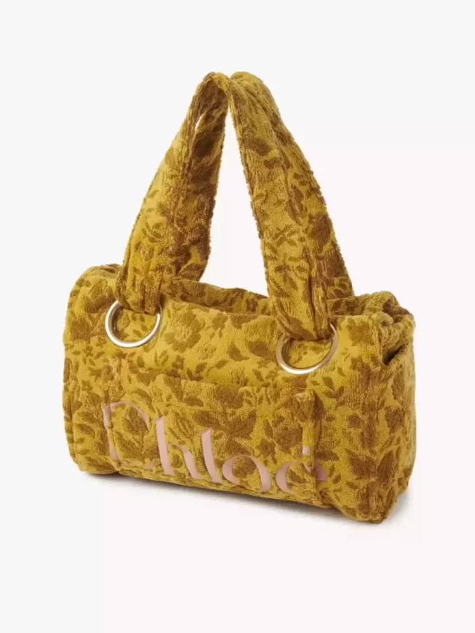 Bolso tote grande Chloé Plage en tejido de rizo jacquard