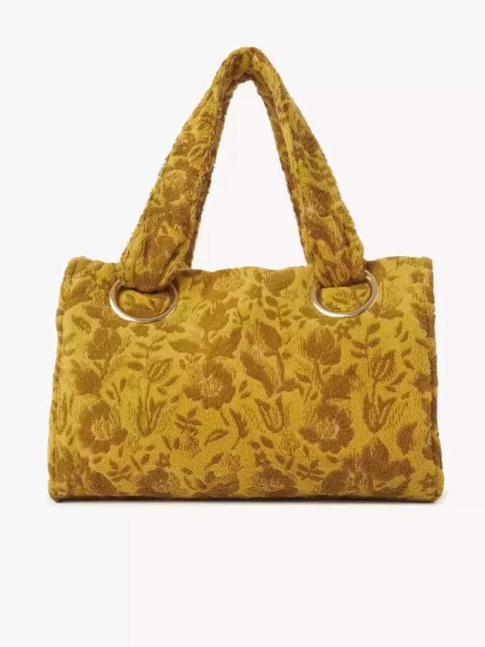 Bolso tote grande Chloé Plage en tejido de rizo jacquard