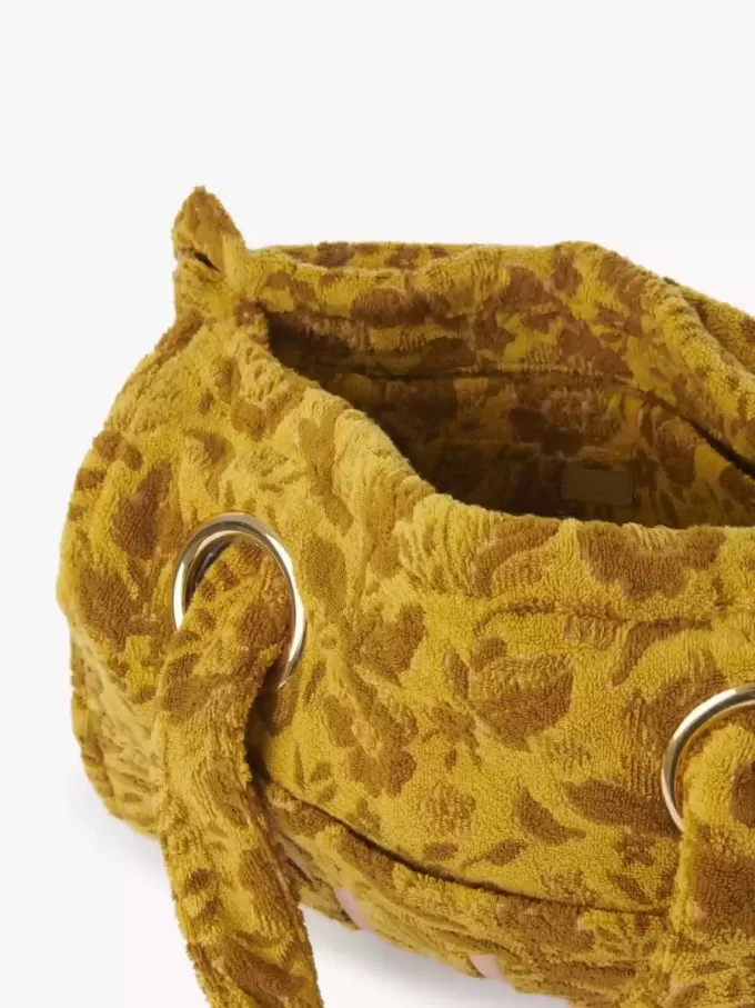 Bolso tote grande Chloé Plage en tejido de rizo jacquard