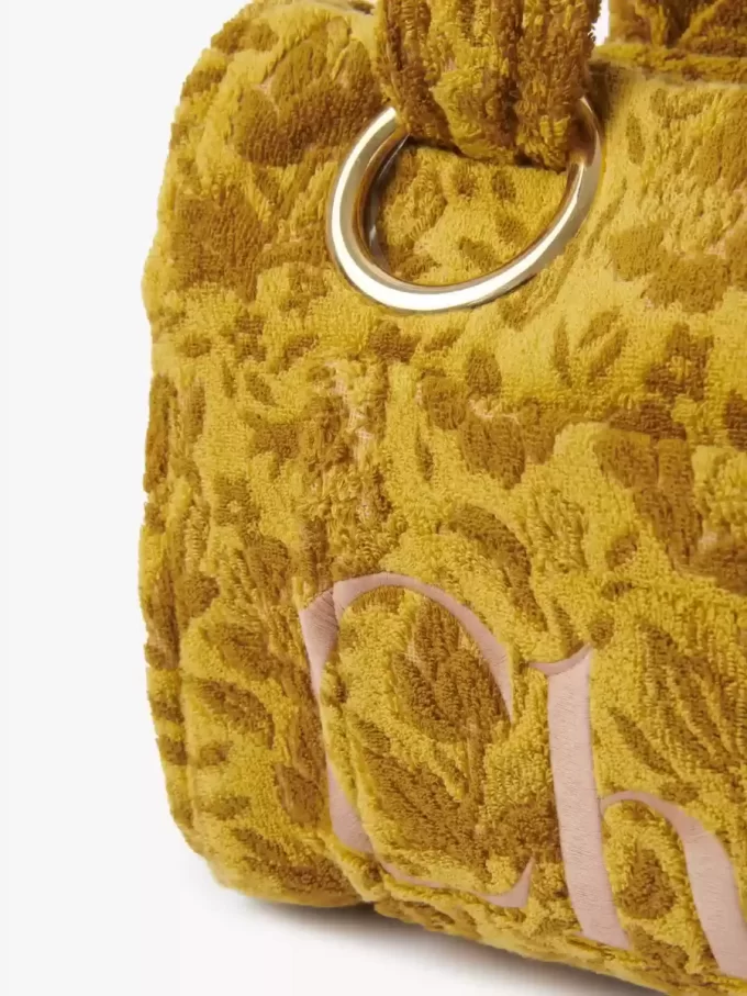 Bolso tote grande Chloé Plage en tejido de rizo jacquard