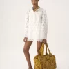 Bolso tote grande Chloé Plage en tejido de rizo jacquard