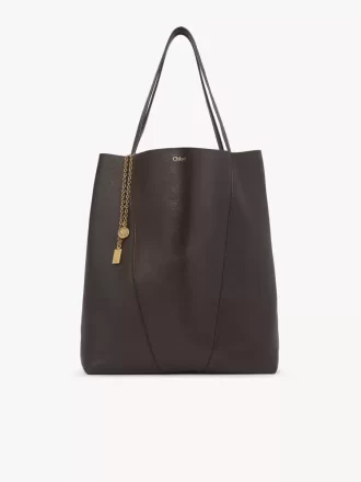 Bolso tote grande Chloé Spin de piel granulada
