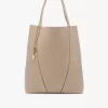 Bolso tote grande Chloé Spin de piel granulada
