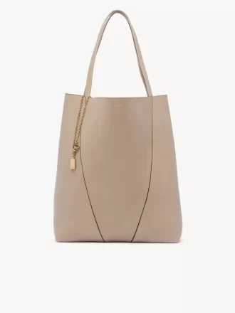 Bolso tote grande Chloé Spin de piel granulada