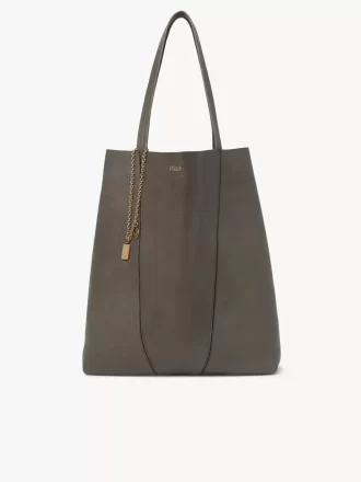 Bolso tote grande Chloé Spin de piel granulada