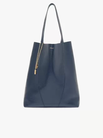 Bolso tote grande Chloé Spin de piel granulada