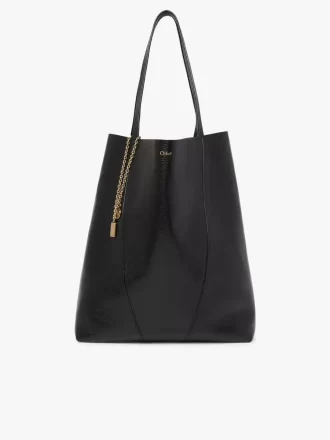 Bolso tote grande Chloé Spin de piel granulada